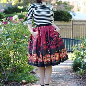 Pinup Couture Petite Jenny Skirt RARE Halloween